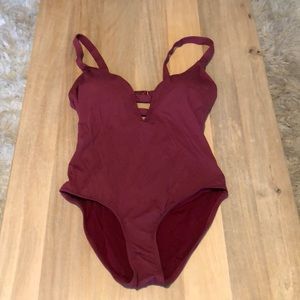Burgundy One Piece